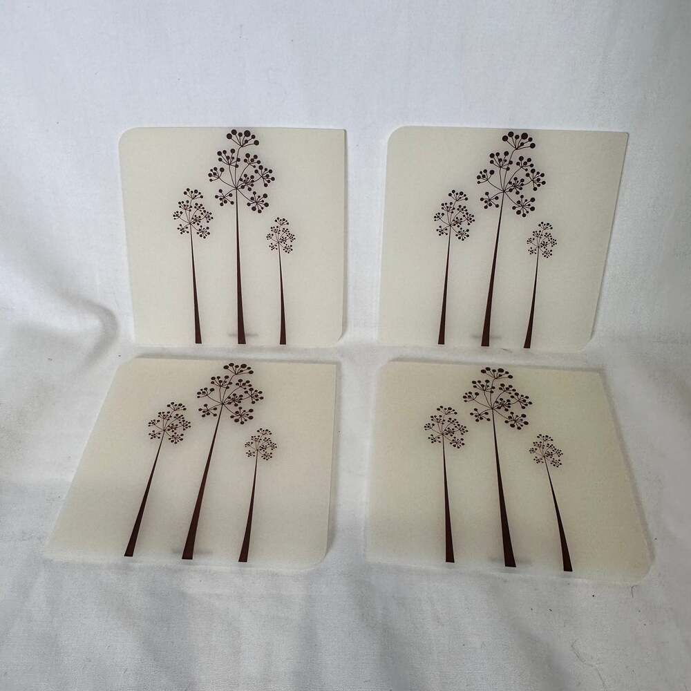 Modern Twist Silicone Coasters New in Box Set of 4 Write On Erase Entertaining